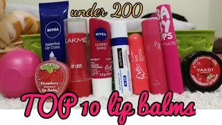 TOP 10 FAVOURITE LIP BALMS 2018 💋 [upl. by Jillene]