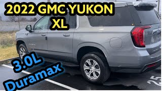 2022 GMC Yukon XL SLE Satin Steel Metalic Sneak Peak [upl. by Akemed620]