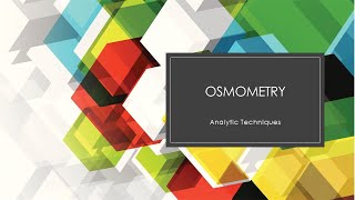 Lab Instrumentation Osmometry [upl. by Oletta]