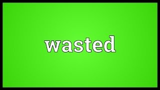 Wasted Meaning [upl. by Nedloh]