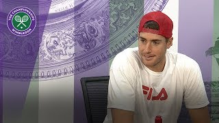 John Isner looking forward to sitting on the couch  Wimbledon 2018 [upl. by Daley]