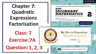 Exercise 7A Questions 1 2 3 – Complete solution Number Patterns – APS Math Class 7 [upl. by Haleelahk]