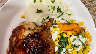 Delicious Lemon BBQ Chicken w Horseradish amp Sour Cream Mashed PotatoesQuick amp Easy Recipe [upl. by Kai666]