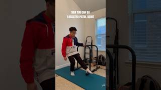 Assisted pistol squat tip calisthenics homeworkout tips fitness viral [upl. by Bauske460]