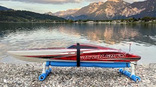 RSV Raptor RC brushless 12KW 12S powerboat  Forggensee Neuschwanstein Fussen Germany Summer 2023 [upl. by Ahsap521]