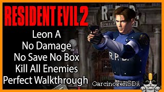 No Commmentary Resident Evil 2 PS1 Leon A No Damage No Save No Box Kill All Enemies [upl. by Valene]