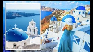 4K walk Tour The Santorini GreeceGreek an insanely beautiful island impressions amp sunset [upl. by Womack254]