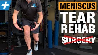 4 Safe Exercises for Knee Meniscus Tear Rehab NO SURGERY [upl. by Aitetel17]