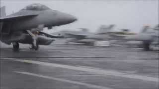 F18 carrier landing on USS George Washington [upl. by Ardnait]