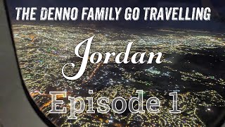 Heathrow to Amman Flight  Jordan Episode 1  The Denno Family Travel Vlog [upl. by Okoyk]