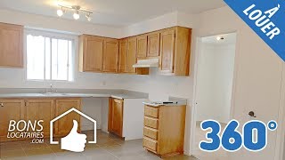 Appartement tour Logement à louer  Boisbriand 5 ½  800 BonsLocatairescom Vidéo 360 [upl. by Thenna388]