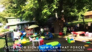 Landlords In Oregon Forced To Convert Their Rentals Into Child Care Facilities [upl. by Avika888]