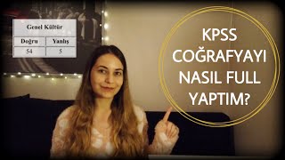 KPSS COĞRAFYAYI NASIL FULL YAPTIM I Verimli Çalışma Yöntemleri [upl. by Swec]