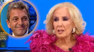 quotDénos alguna primiciaquot Mirtha Legrand interrumpió a Sergio Massa pidiendo más [upl. by Ajidahk683]