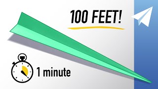 How to Make an EASY Paper Airplane in 1 Minute 60 seconds — Flies REALLY Far [upl. by Carbone]