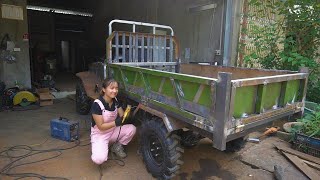 Repair and restore 4wheeled trucks 1250 kg episode 6 to make truck bodies [upl. by Prevot]