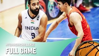 India v China  Full Game  FIBA Asia Challenge 2016 [upl. by Monia]