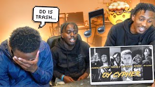 OY ONE MIC CYPHER DD OSAMA DUDEY LO BLOODIE ROSCOE G LIL MIZZY JAY KLICKIN REACTION [upl. by Merkley]