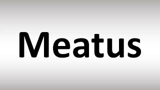 How to Pronounce Meatus [upl. by Ynoffit]