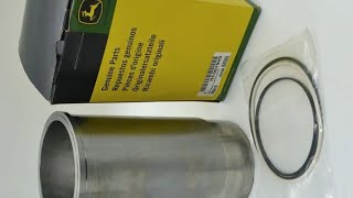 How to install liner on John Deere 4045 fourcylinder engine liner installation easy way [upl. by Ayital389]