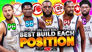 THE BEST BUILDS FOR EVERY POSITION IN NBA 2K25 BEST NBA 2K25 BUILDS [upl. by Fotzsyzrk]