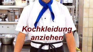 Kochjacke KochSchürze und Halstuch richtig anziehen [upl. by Eido]