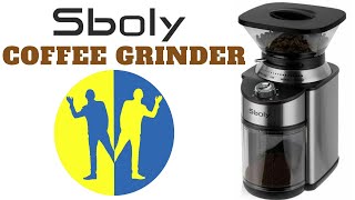 Sboly Coffee Grinder Review Mirror Twins [upl. by Nodnarbal737]