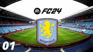 EA FC 24  Aston Villa  Career Mode  Episode 01 [upl. by Trey]