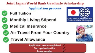 Joint Japan World Bank Graduate Scholarship JJWBGSP Application process with essay sample [upl. by Gujral]