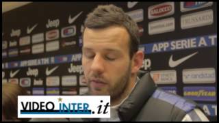 Handanovic quotMancini ha filosofia diversa IcardiOsvaldo A volte il nervosismo è positivoquot [upl. by Teirtza]