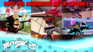 TOUS les AKUMATISÉS de de SAISON 1  Miraculous Ladybug [upl. by Arondel]