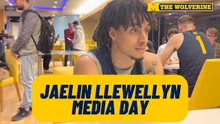 Jaelin Llewellyn Speaks At Michigan Basketball Media Day  The Wolverine [upl. by Serafine]