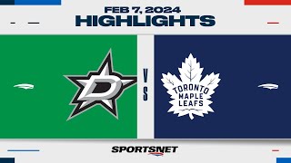 NHL Highlights  Maple Leafs vs Stars  February 7 2024 [upl. by Inej910]