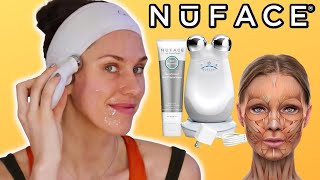 Shocking My Facial Muscles BEFORE AND AFTER HOW TO USE THE NUFACE MICROCURRENT MACHINE [upl. by Ennaej]