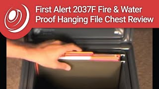 First Alert 2037F Fire and Water Proof Hanging File Chest Review [upl. by Claud838]