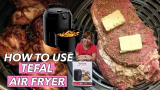 TEFAL AIR FRYER  How to Use Easy amp Healthy Air Fry Steak Chicken Pork Longganisa  Dubai UAE [upl. by Anuahsar]