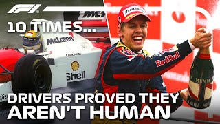 10 Times F1 Drivers Proved They Aren’t Human [upl. by Oinolopa]