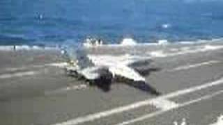 F14 Carrier Trap Landing  Persian Gulf OEF USS JFK CV67 [upl. by Bonns43]