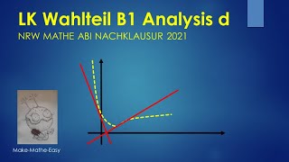 LK Nachklausur B1 Analysis Mathe Abi NRW 2021 Aufgabe d [upl. by Elyl882]