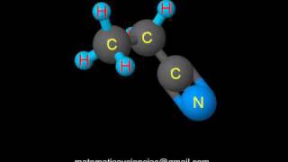 Molécula de propanonitrilo [upl. by Tama103]