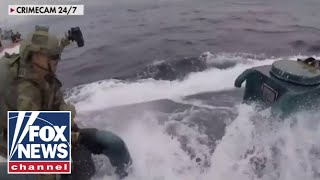 US Coast Guard busts narco submarine smuggling 17000 lbs of cocaine [upl. by Nytsrik]