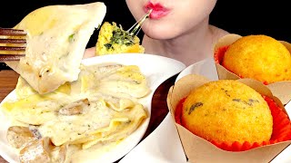 Ravioli amp Arancini mukbang Arancini Cheese Pull ASMR eating sound [upl. by Gareth]