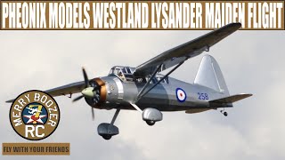 Pheonix Model 18 Westland Lysander 4655 GP EP ARF Maiden shakedown Flight [upl. by Keever]