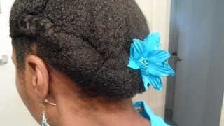 Roll Tuck and Pin Updo  Protective Hairstyle 10  4c Natural Hair [upl. by Ailssa]