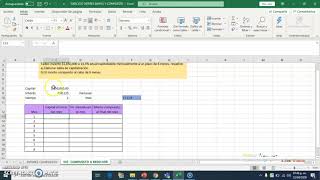 Tabla capitalización interés compuesto en excel [upl. by Aramo]