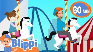 Theme Park Fun Song  BLIPPI  Educational Songs For Kids [upl. by Ezri819]