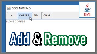 Add and Remove Tabs ToFrom JTabbedPane  Java Extra 39 [upl. by Ahsiniuq]