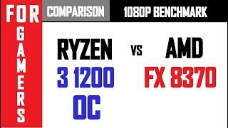 Ryzen 3 1200 OC VS AMD FX 8370  GTX 1060  COMPARISON [upl. by Waldos]