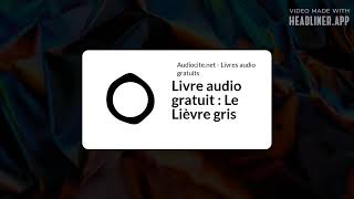 January 03  Livre audio gratuit  Le Lièvre gris  Full  White Rectangle 169 [upl. by Ymmik]