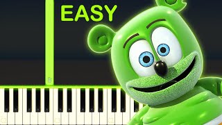 THE GUMMY BEAR SONG  EASY Piano Tutorial [upl. by Acimahs]